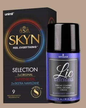 Набір Skyn Selection 9 шт + Гель Sensuva - Lic-o-licious Blueberry Muffin (50 мл) SOS5098 фото
