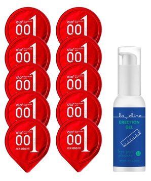 Комплект OLO Warming 001 10 шт + Loveline Erection Gel (50 мл)  SOS14400 фото