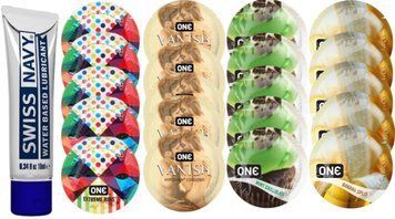 Набор из Swiss Navy Water-Based 10 мл + ONERibs + ONE Vanish + ONE Mint Chocolate  + ONEBanana SOS8519 фото