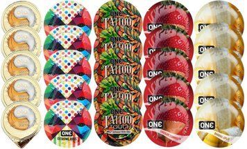 Набор из OLO Ice Durable + ONERibs + ONE Tattoo + ONEChocolateStrawberry + ONEBanana SOS8697 фото