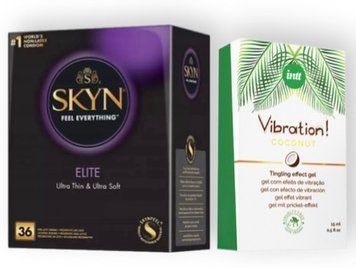 Skyn Elite 36 шт + Intt Vibration Coconut Vegan (15 мл) SOS7130 фото