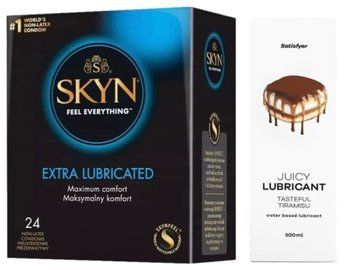 Набор Лубрикант Satisfyer Tasteful Tiramisu 300мл + SKYN Extra Lube 24 шт. SOS12848 фото