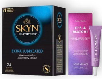 SKYN Extra Lube 24 шт + Bijoux Indiscrets Clitherapy Liquid Vibrator &ndash; IT'S A MATCH SOS7029 фото