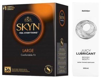 Набір Лубрикант Satisfyer Boogy Booty 300 мл + SKYN Large 36 шт. SOS12730 фото
