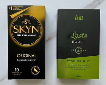 Набір SKYN Original 10 шт - Пролонгатор для чоловіків Intt Lasts (15 мл) SOS2805 фото
