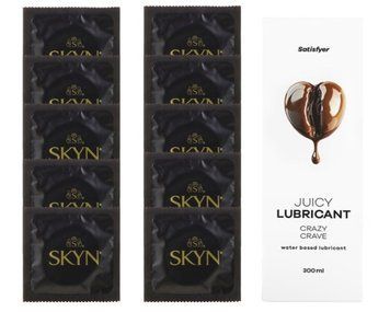 Комплект SKYN Original 10 шт. + Лубрикант Satisfyer Juicy Lubricant Crazy Crave 300 мл SOS12630 фото