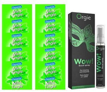 Комплект Pasante Mint Tingle 10 шт + Orgie WOW! Menthol (10 мл) SOS13924 фото