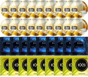 Набор 36 шт ONE ONE Banana Split + Pasante Extra Safe + EXS Banana SOS7527 фото