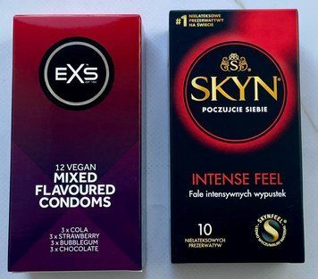 Набір резинок Skyn Intense Feel 10 шт - EXS Mixed Flavoured 12 шт SOS3124 фото