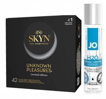 Набір :SKYN Pleasures 42 шт та Лубрикант System JO H2O ORIGINAL (30 мл) SOS86 фото