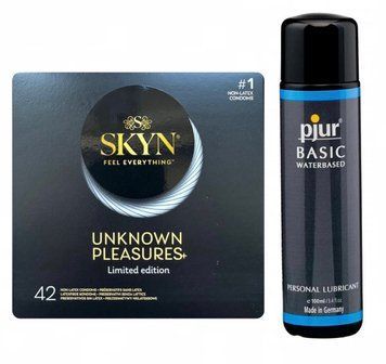 Комплект: pjur Basic waterbased 100 мл + SKYN Pleasures 42 шт. SOS11288 фото