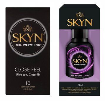 Набір: SKYN Close Feel 10 шт. + Лубрикант Skyn All Night Long 80 мл SOS11779 фото