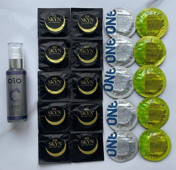 Комплект 10 шт Skyn ​​Original - 10 шт One Classic, Glowing Pleasures - Лубрикант OLO smooth 60 мл SOS2514 фото