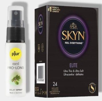 SKYN Elite 24 шт + Пролонгатор pjur MED Prolong Spray 20 мл SOS5771 фото