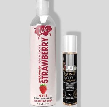 Wet Oral Play Strawberry (118 мл) + JO GELATO Salted Caramel (30 мл) LB866 фото
