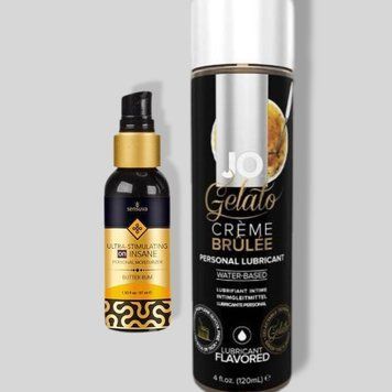 Sensuva Ultra Stimulating On Insane Butter Rum (57 мл) + JO GELATO CremeBrulee (120 мл) LB305 фото