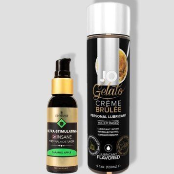 Sensuva Ultra-Stimulating On Insane Caramel Apple (57 мл) + JO GELATO CremeBrulee (120 мл) LB238 фото