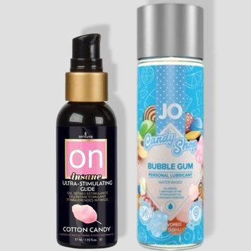 Sensuva Ultra-Stimulating On Insane Cotton Candy (57 мл) + System JO Candy Shop Bubblegum (60 мл) LB118 фото