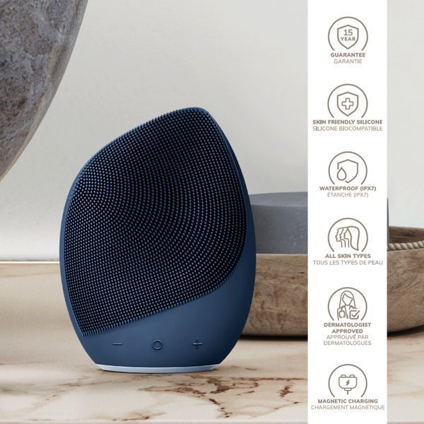 Электронная ультразвуковая щетка для лица GESKE Sonic Facial Brush 5в1 midnight HB0067 фото