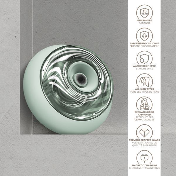 Массажер для лица и тела GESKE Sonic Cool&Warm Face and Body Massager 9в1 green HB0277 фото