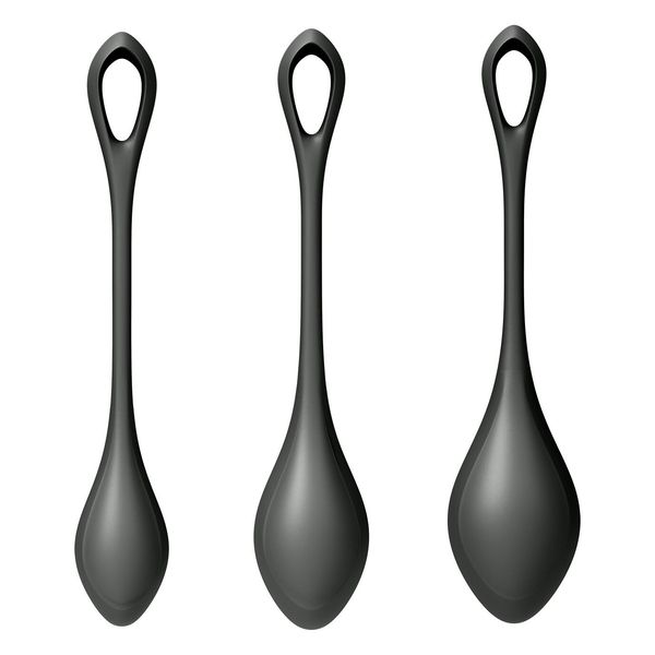 Набір йоні намистин Satisfyer Yoni Power 2 Black, диаметр 2-2,5-3см, вес 22-44-73гр SO5550 фото