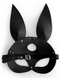 Еротична маска зайчика з натуральної шкіри Art of Sex Bunny Mask, чорна SO9644 фото 2