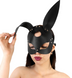 Еротична маска зайчика з натуральної шкіри Art of Sex Bunny Mask, чорна SO9644 фото 3