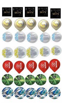 Набір з 35 штук : One - Mint , Sensitive , Studs , Glowing ; Skyn Original ; OLO Ice Durable , Passionate  SOS328 фото