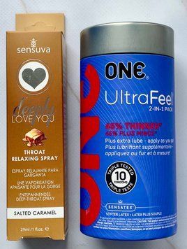 Комплект ONE UltraFeel 2-in-1 10 шт + Спрей Sensuva Deeply Love You Salted Caramel 29 мл SOS3575 фото