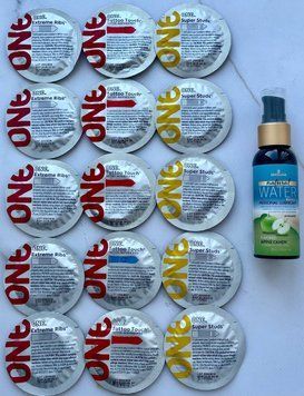 Набор 15 шт ONE Super Studs, Tattoo Touch, Extreme Ribs + Sensuva Natural Natural Water-Based Apple Candy (57 мл) SOS3917 фото