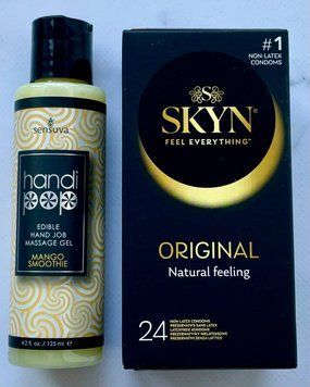 Набір SKYN Original 24 шт - Лубрикант Sensuva Handipop Mango Smoothie (125 мл)  SOS3375 фото