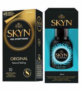 Комплект SKYN Original 10 шт + Лубрикант SKYN AQUA FEEL, 80 мл SOS1367 фото