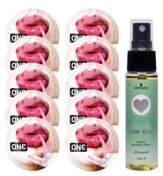 Комплект ONE Bubblegum 10 шт + Sensuva Deeply Love You Spearmint (29 мл) SOS13875 фото