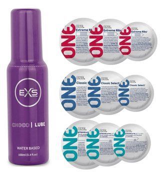Комплект 21 шт ONE + Лубрикант EXS Choco Lube Water Based 100 ml SOS4205 фото