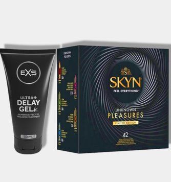 SKYN Pleasures, 42 шт-6 видів + Пролонгатор EXS Delay Gel Ultra+ 100ml SOS5722 фото