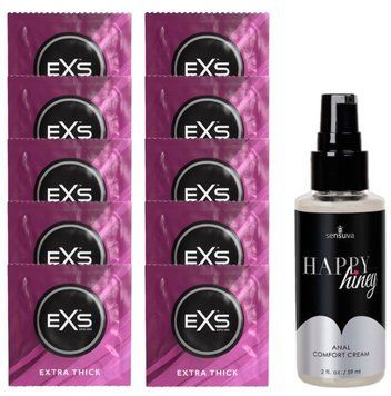 Комплект EXS Extra Thick 10 шт + Sensuva Happy Hiney (59 мл)  SOS14150 фото