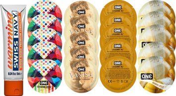 Набор из Swiss Navy Warming 10мл + ONERibs + ONE Vanish + ONE Legend XL + ONEBanana SOS8565 фото