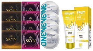 Комплект: Лубрикант OLO Banana (120 мл) + 8 шт SKYN + 4 шт 𝐎𝐍𝐄 𝐏𝐥𝐞𝐚𝐬𝐮𝐫𝐞 𝐏𝐥𝐮𝐬 SOS10507 фото