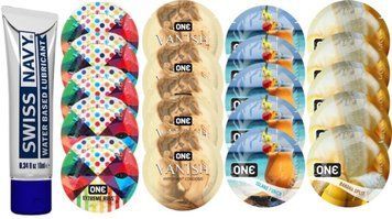 Набор из Swiss Navy Water-Based 10 мл + ONERibs + ONE Vanish + ONE Island Punch  + ONEBanana SOS8520 фото