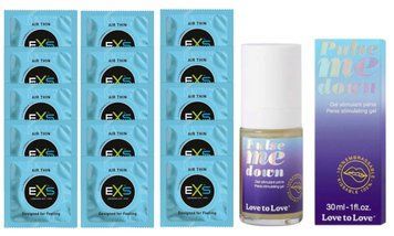 Комплект EXS Air Thin 15 шт + Love To Love Pulse Me Down SOS14765 фото