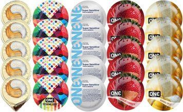 Набор из OLO Ice Durable + ONERibs + ONE Sensitive + ONEChocolateStrawberry + ONEBanana SOS8698 фото