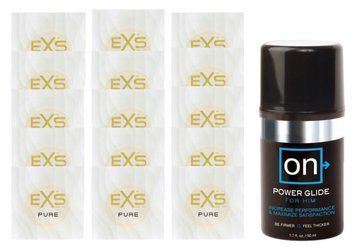 Комплект EXS Pure15 шт + Sensuva ON Power Glide For Him (50 мл) SOS14858 фото