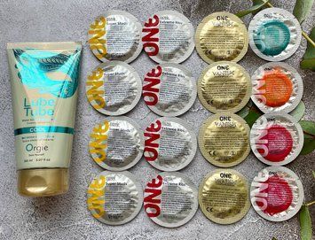 Комплект 16 шт ONE Super Studs, Extreme Ribs, Vanish, Color Sensations + лубрикант LUBE TUBE COOL, 150 мл ORGIE SOS2415 фото
