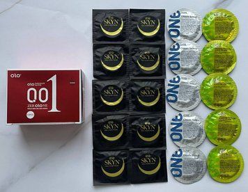 Комплект 10 шт Skyn ​​Original - 10 шт One Classic, Glowing Pleasures - 10 шт OLO возбуждающие 001 SOS2515 фото