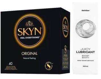 Набір Лубрикант Satisfyer Boogy Booty 300 мл + SKYN ORIGINAL 40 шт. SOS12731 фото