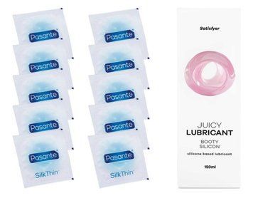 Комплект: Pasante Silk 10 шт. + Лубрикант Satisfyer Juicy Lubricant Booty Silicon 150 мл SOS22530 фото