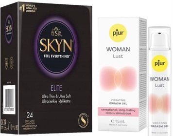 Набір з SKYN Elite (24 шт) + Рідкий вібратор pjur Woman Lust (15 мл) SOS10127 фото