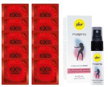 Комплект EXS Warming 10 шт + pjur My Spray 20 МЛ  SOS14301 фото