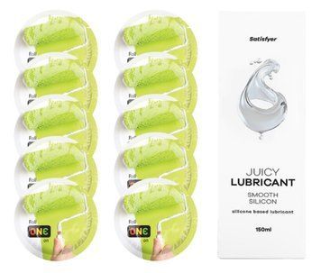 Комплект ONE Color 10 шт. + Лубрикант Satisfyer Juicy Lubricant Smooth Silicon (150 мл) SOS12379 фото