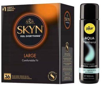 Комплект  SKYN Large 36 шт + Pjur Aqua Panthenol 100 мл SOS13234 фото